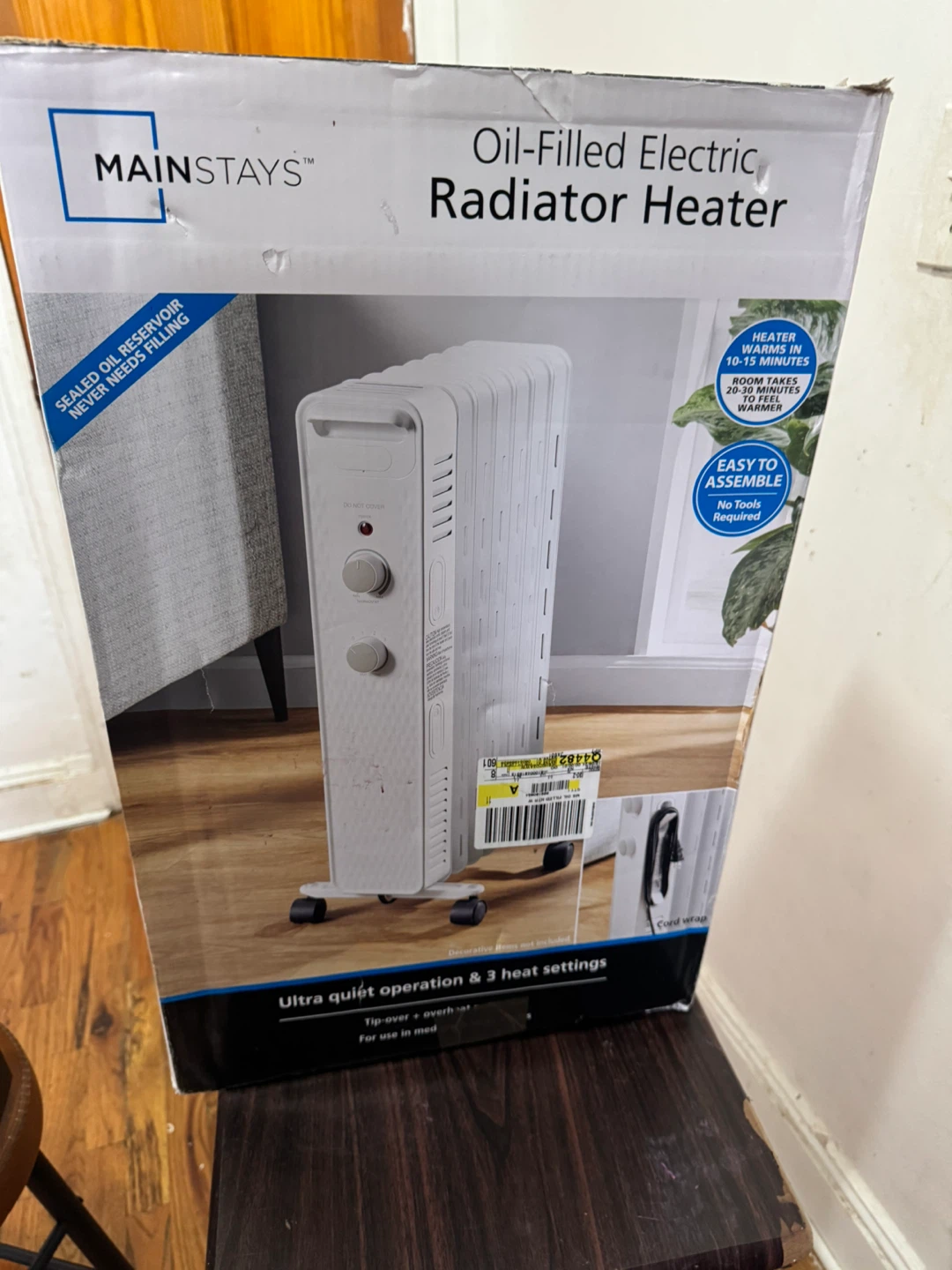 Mainstays Oil-Filled Electric Radiator Heater - photo 2