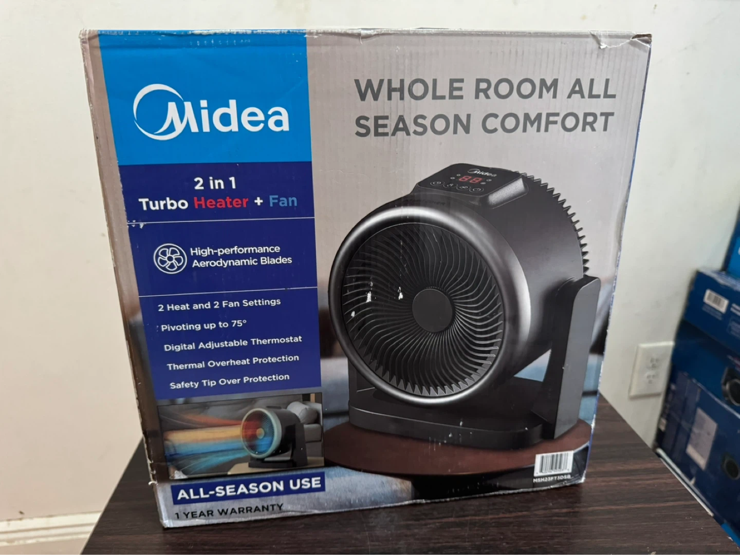 Midea 2-in-1 Turbo Heater + Fan - photo 3