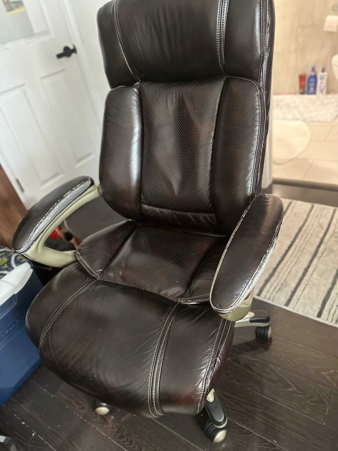 Brown Leather Executive Office Chair
