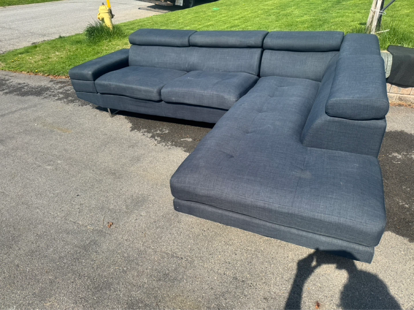 Dark Grey Sectional Sofa - photo 4