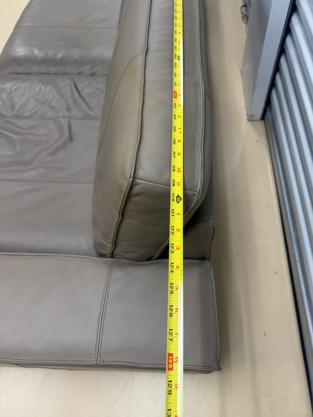 Ikea Taupe Leather Sectional Sofa - photo 5