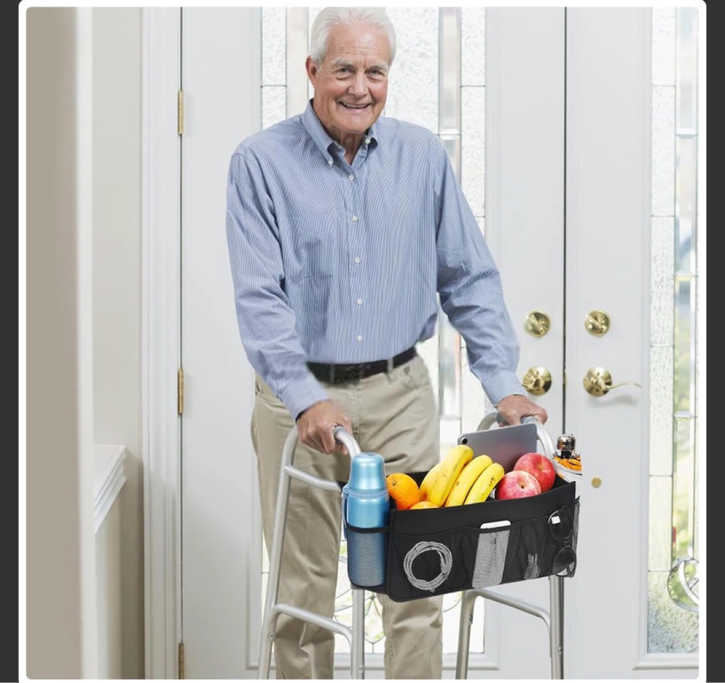 Upgraded Walker Basket with Storage Pockets - photo 2