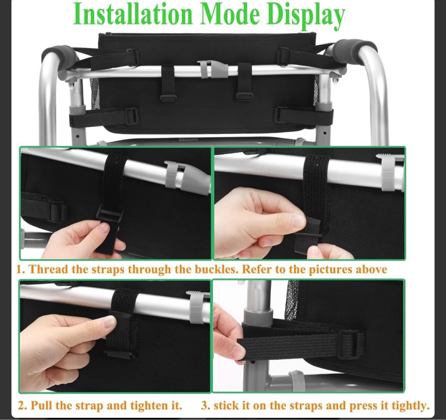 Upgraded Walker Basket with Storage Pockets - photo 3