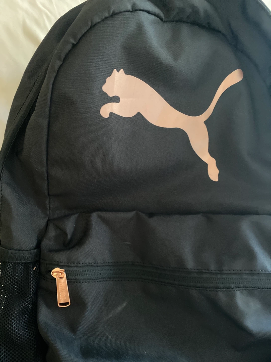 Black Puma Backpack with Rose Gold Logo - photo 2