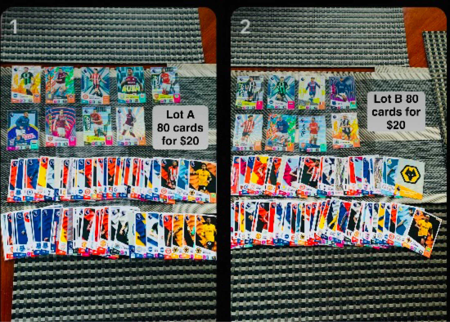 Lot of 80 Soccer Premier League Trading Cards