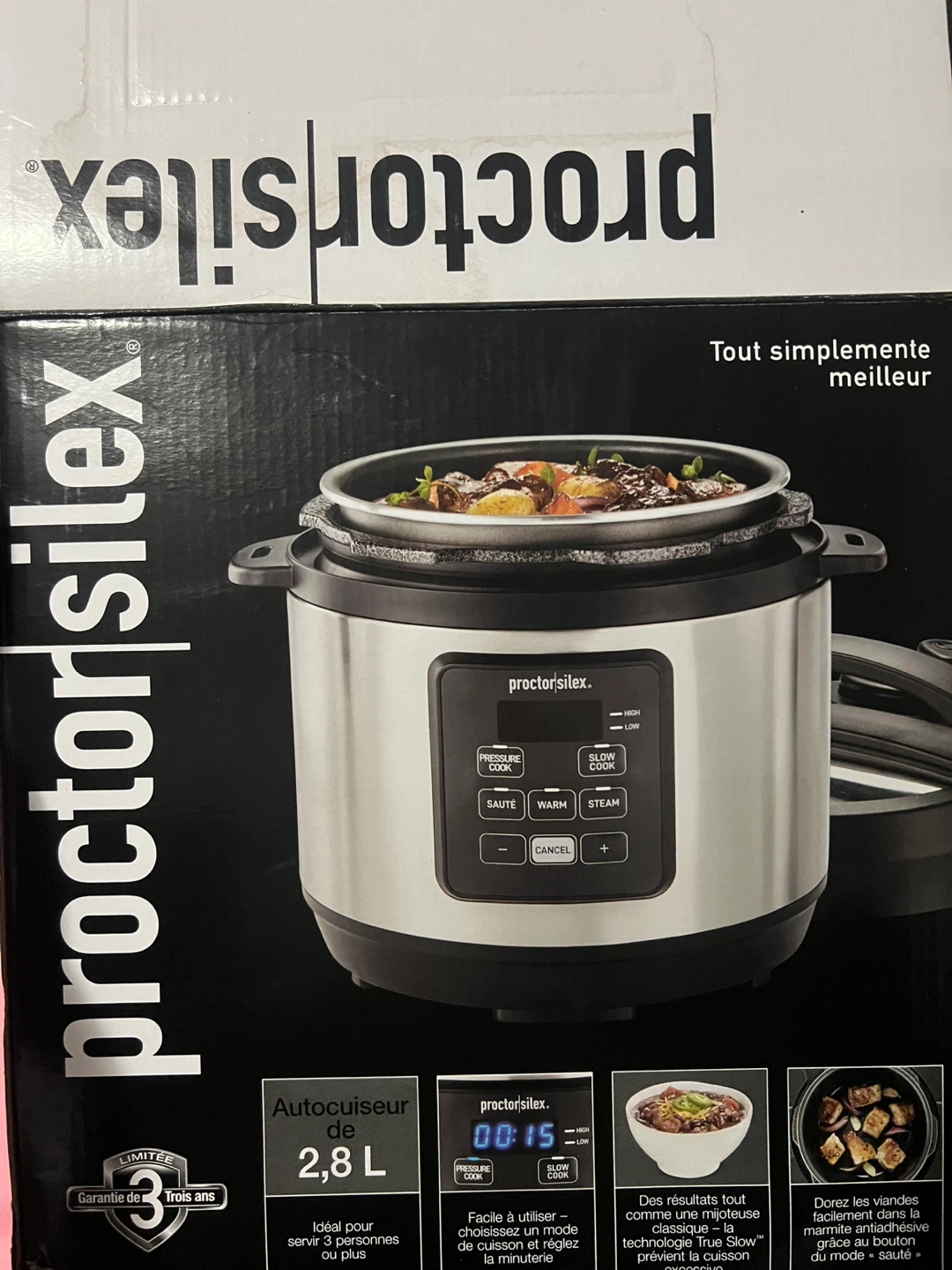 Proctor Silex 4-in-1 Electric Pressure Cooker 2.8L