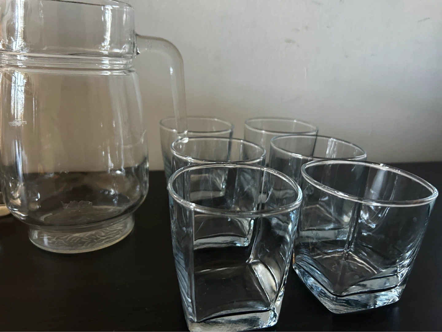 Glass Pitcher and Drinking Glass Set - photo 4