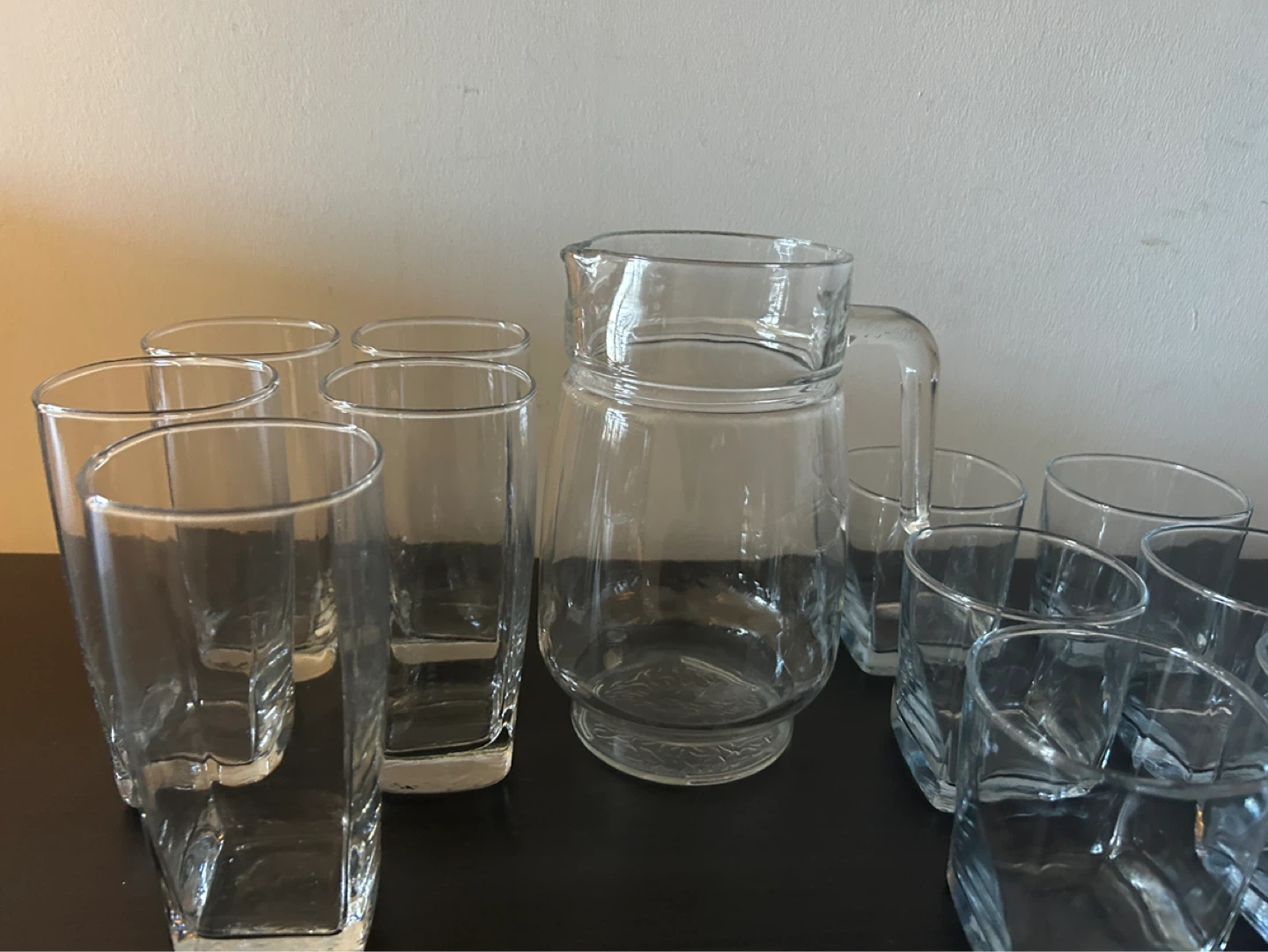 Glass Pitcher and Drinking Glass Set - photo 5
