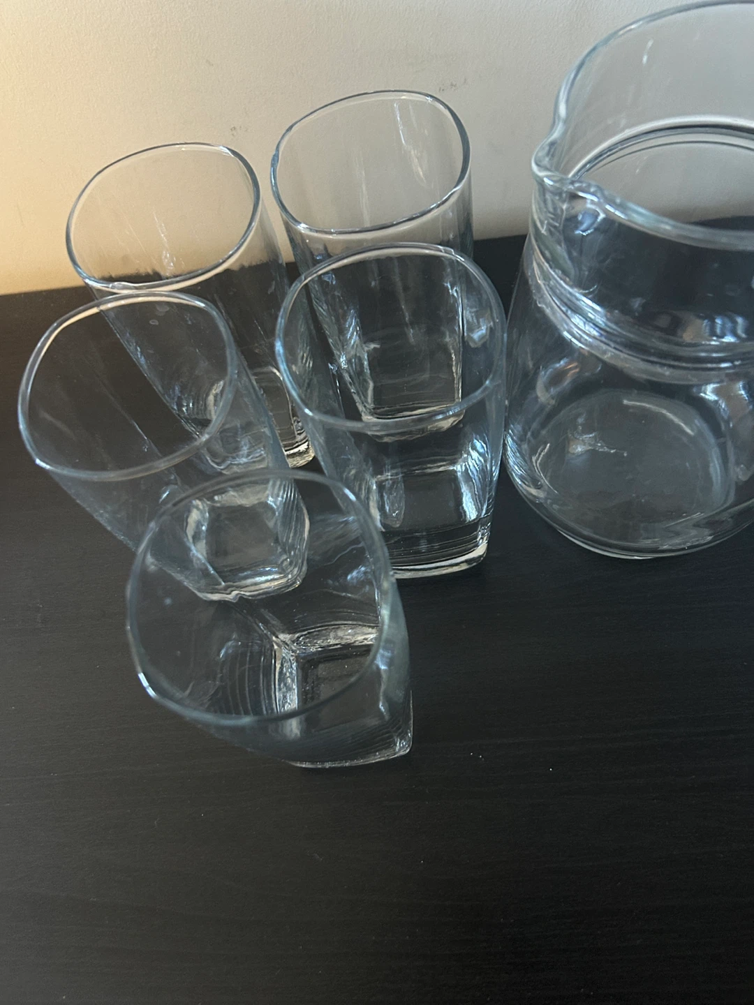 Glass Pitcher and Drinking Glass Set - photo 3