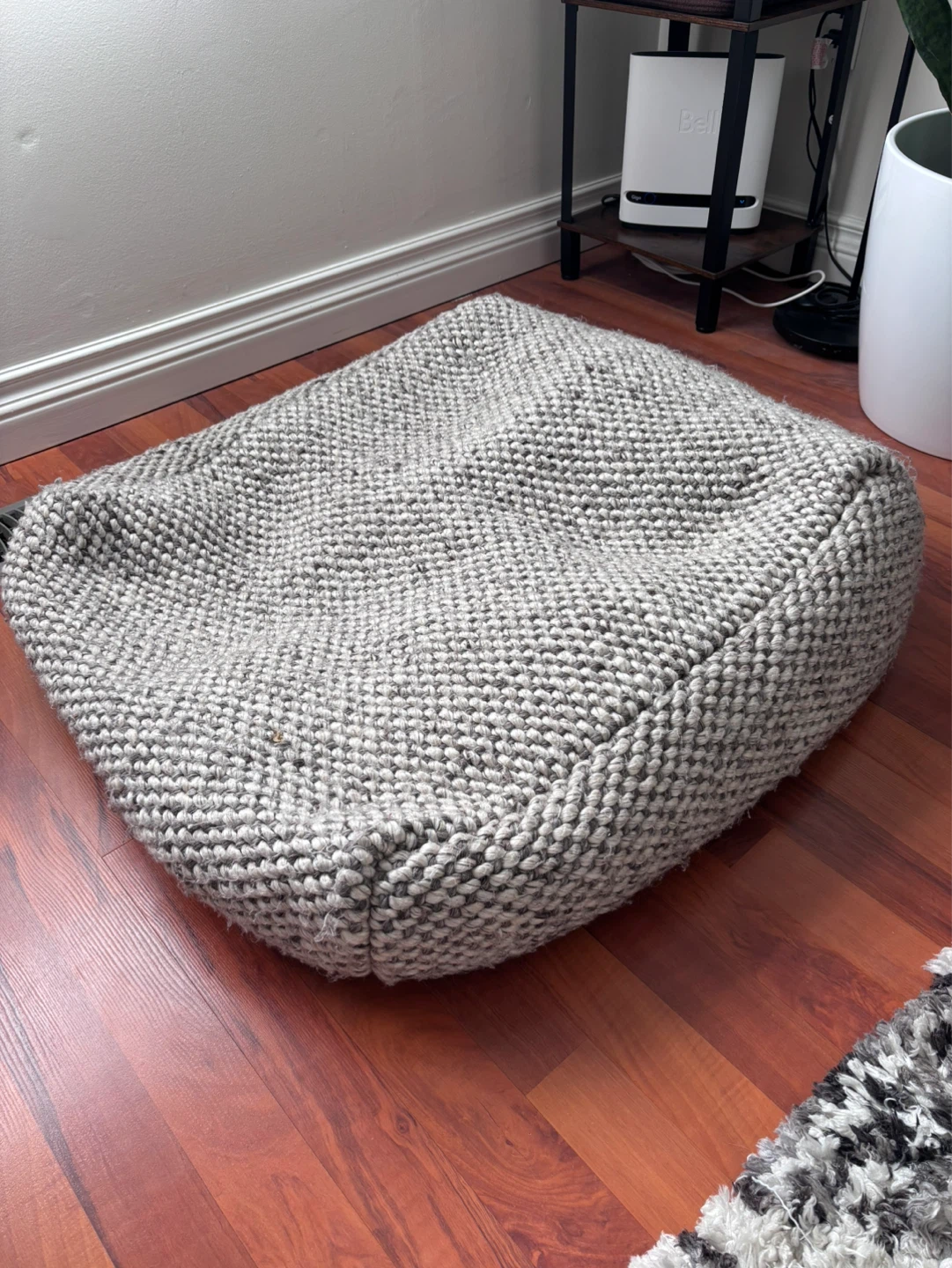 Chunky Knit Floor Pouf