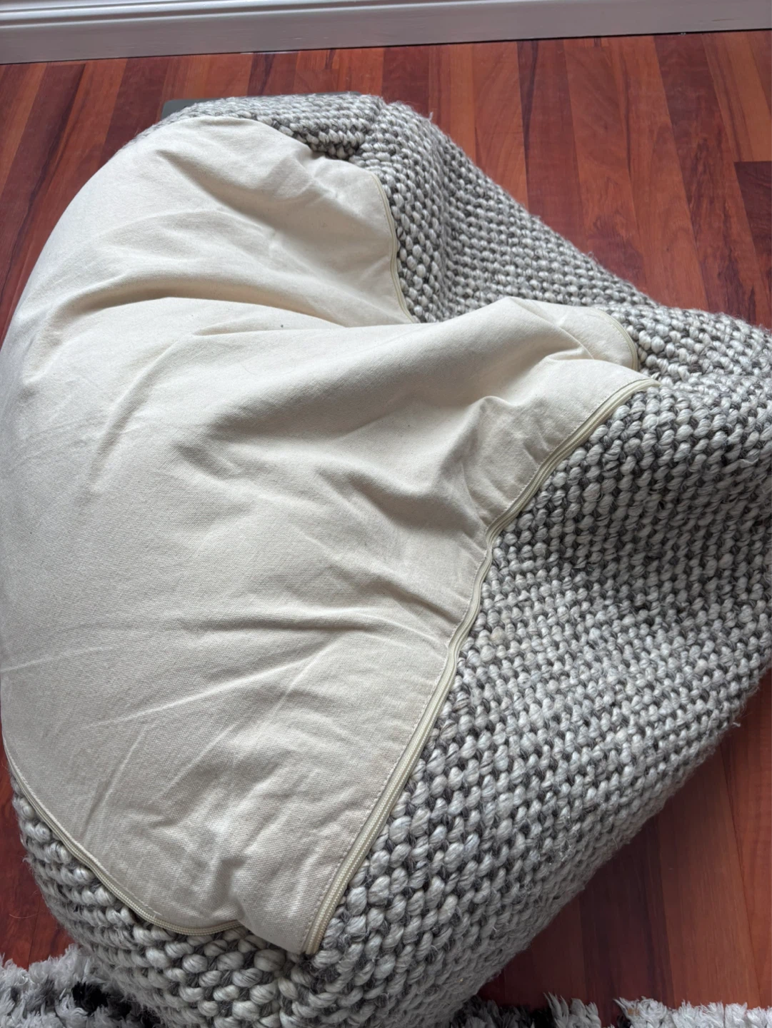 Chunky Knit Floor Pouf - photo 3