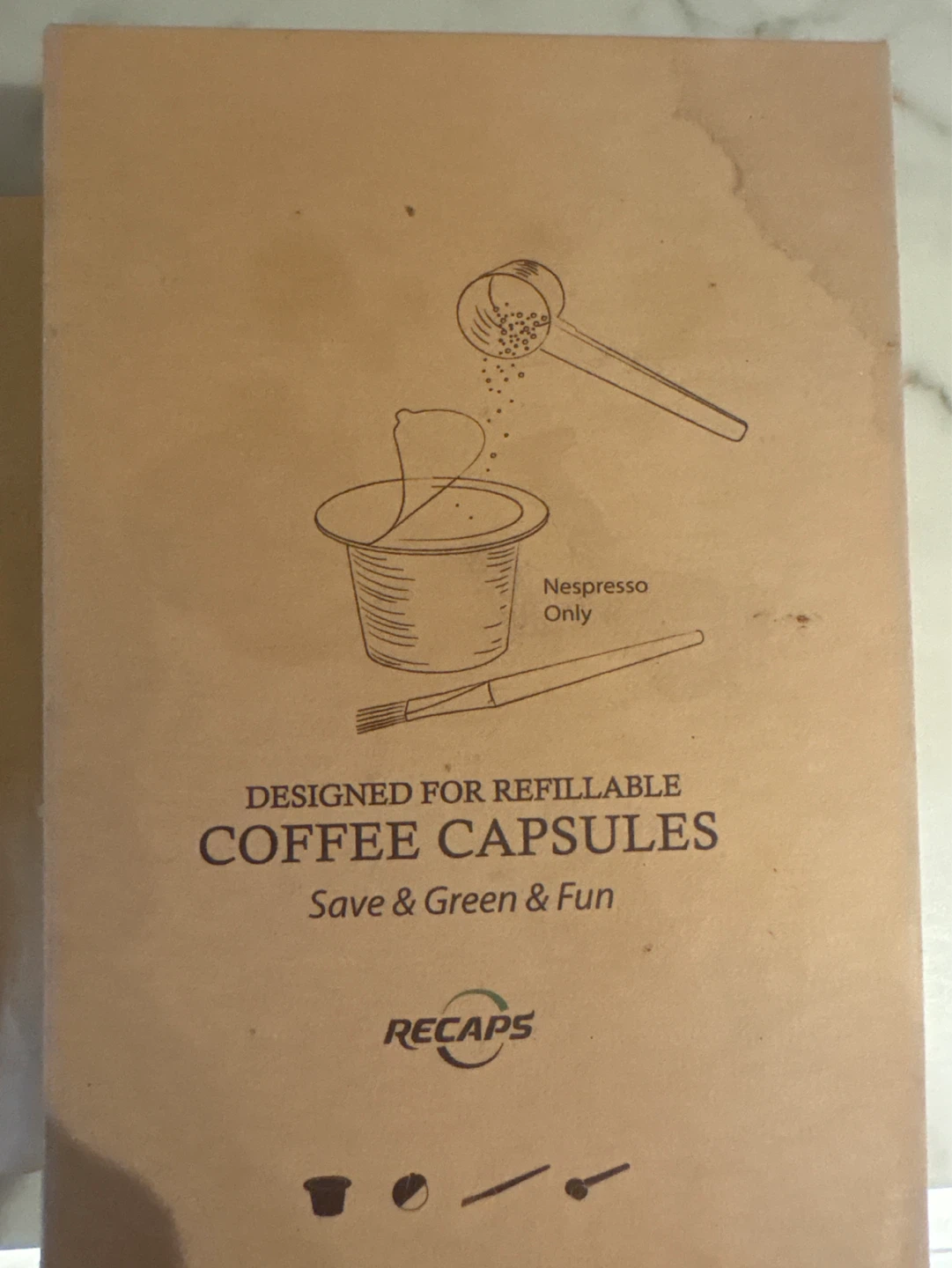 Recaps Designed for Refillable Coffee Capsules Kit