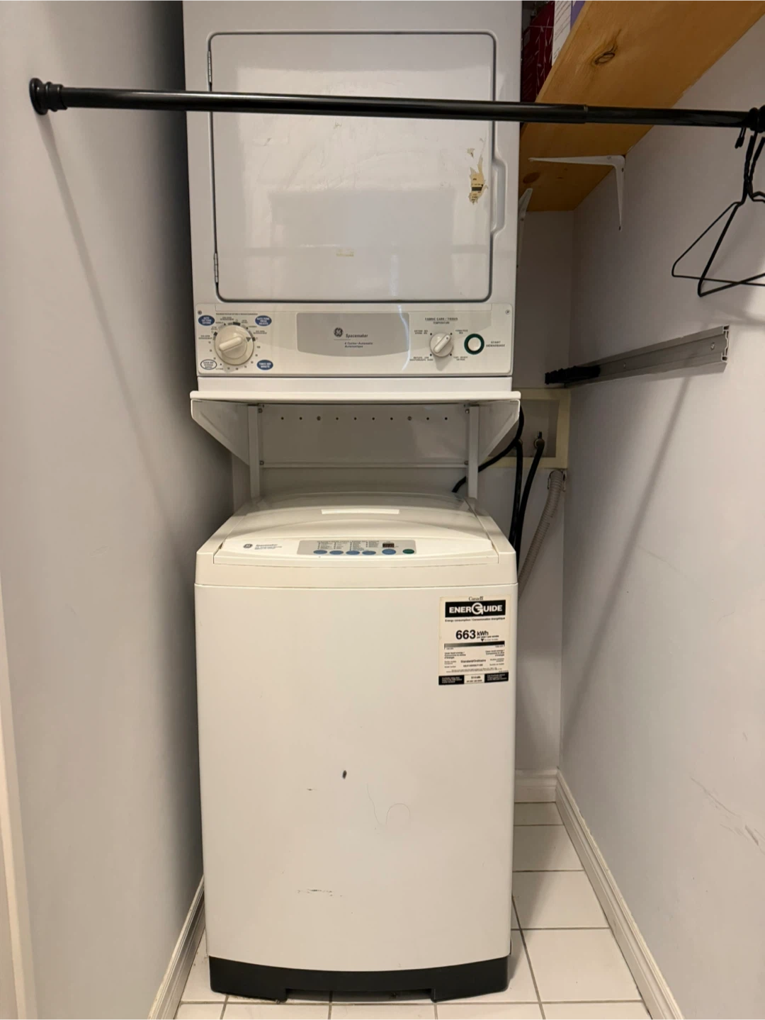 GE Spacemaker Stacked Washer and Dryer - photo 2