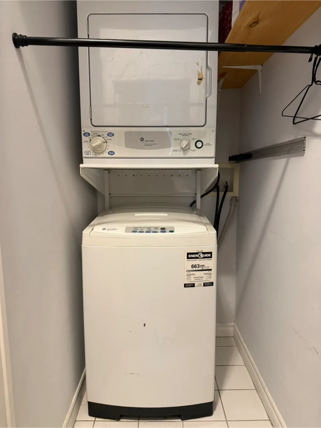 GE Spacemaker Stacked Washer and Dryer - photo 2
