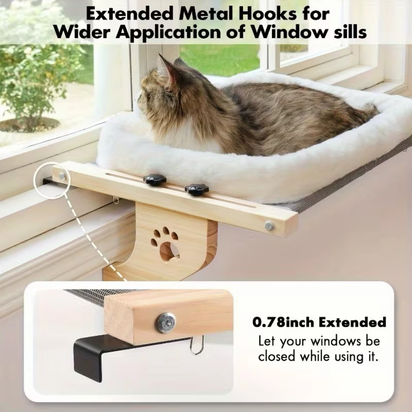 Adjustable indoor cat hammock - cat window perch - photo 3