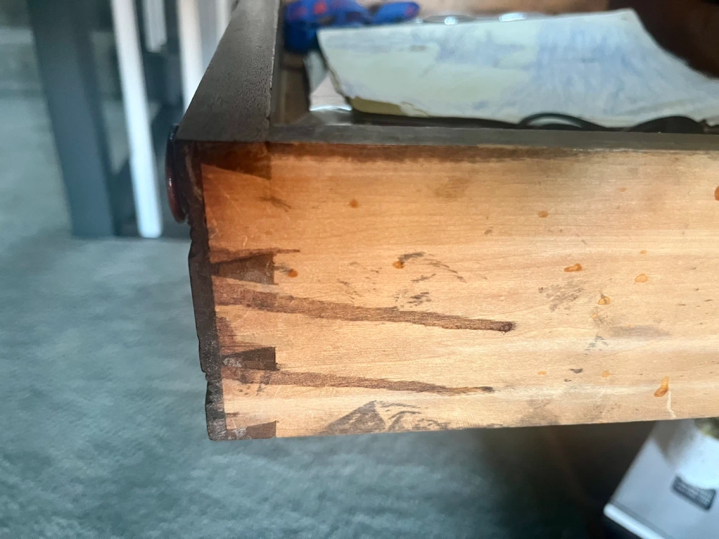 Vintage Cherrywood Writing Desk with Two Drawers - photo 2