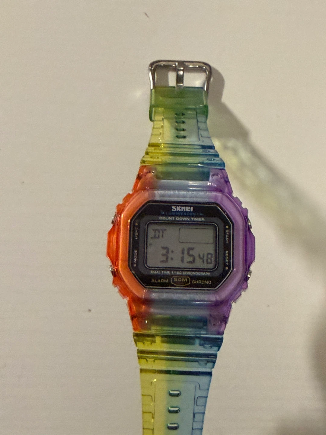 SKMEI Digital Watch - Rainbow Translucent - photo 4