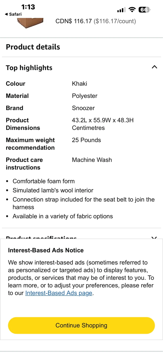 Snoozer Lookout Dog Car Seat Booster - photo 5