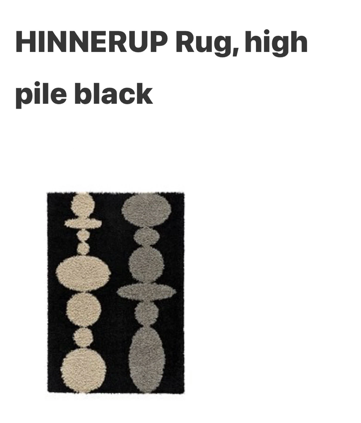 HINNERUP High Pile Rug - Black - photo 2