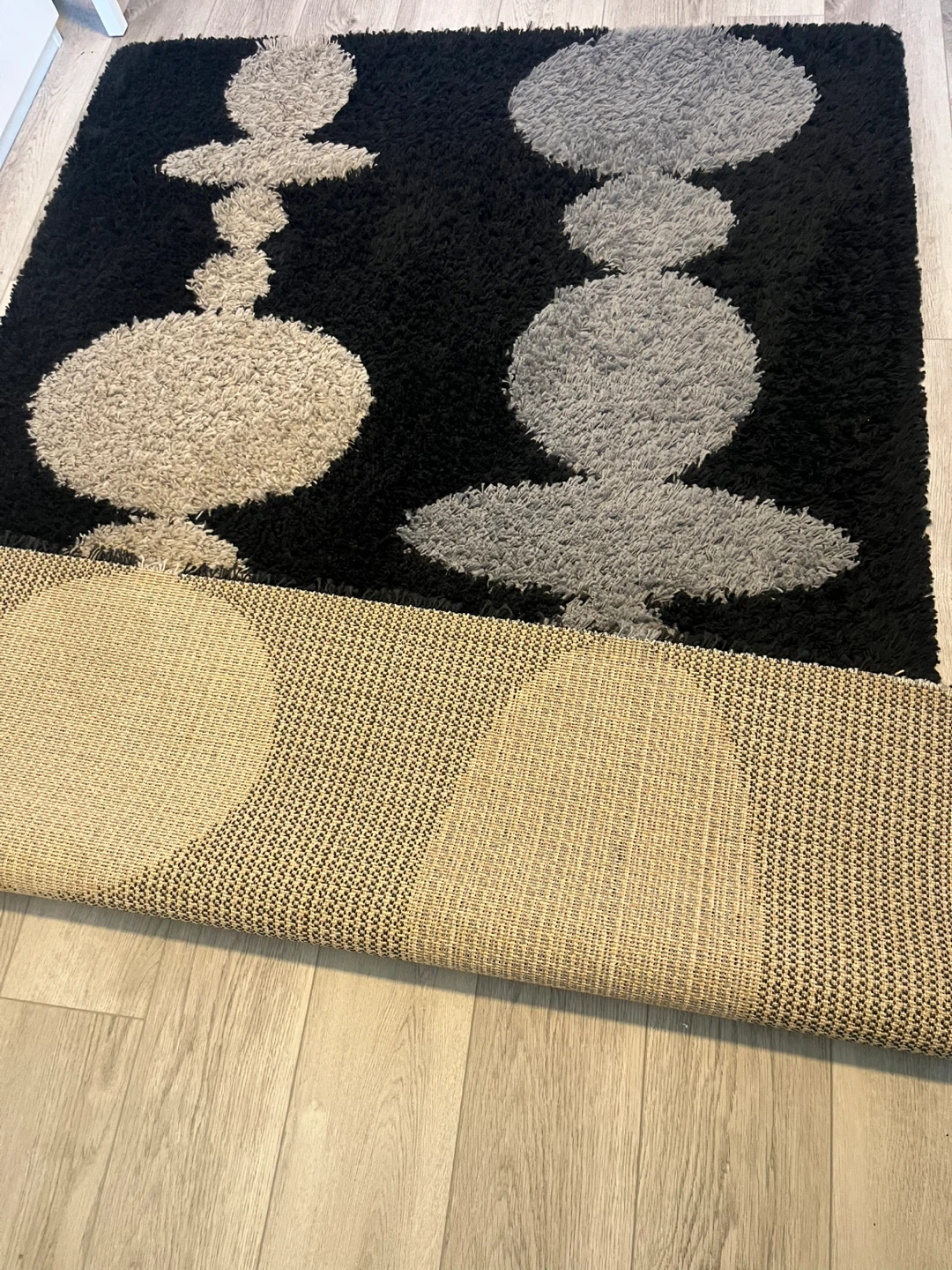 HINNERUP High Pile Rug - Black - photo 3