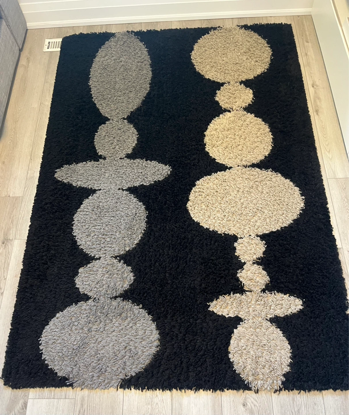 HINNERUP High Pile Rug - Black
