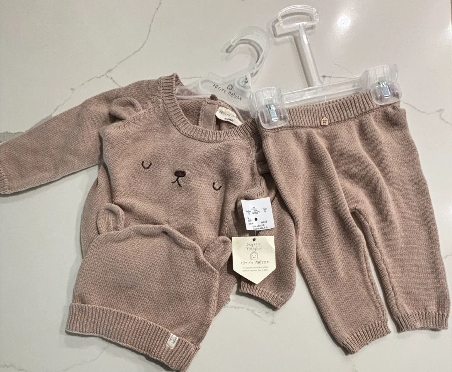 NEW Petite Maison Organic Cotton Size 3 months Baby Set - photo 3