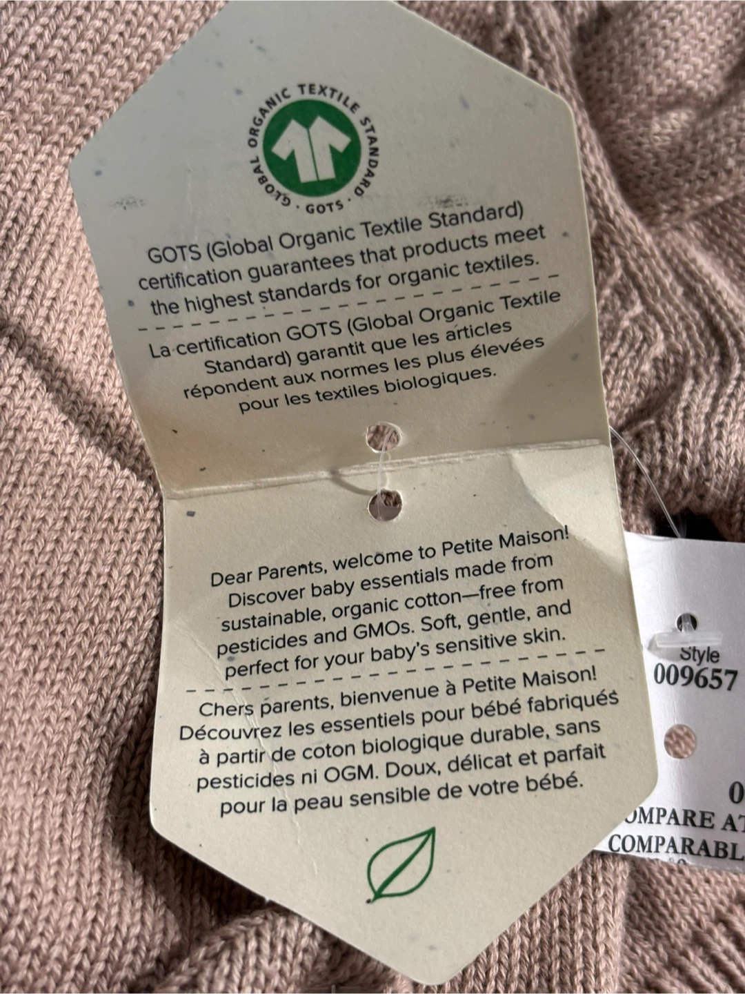 NEW Petite Maison Organic Cotton Size 3 months Baby Set - photo 5