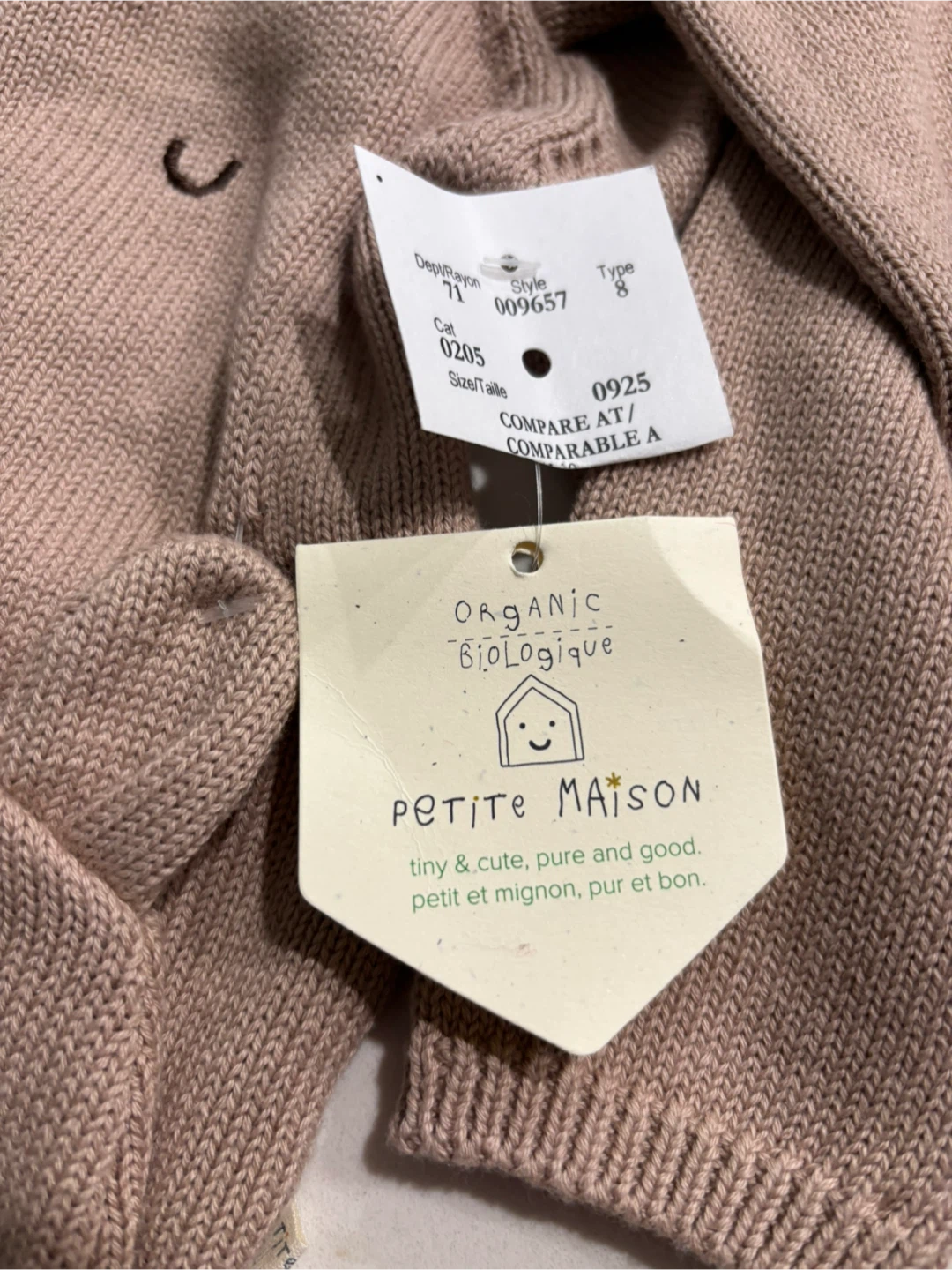 NEW Petite Maison Organic Cotton Size 3 months Baby Set - photo 4