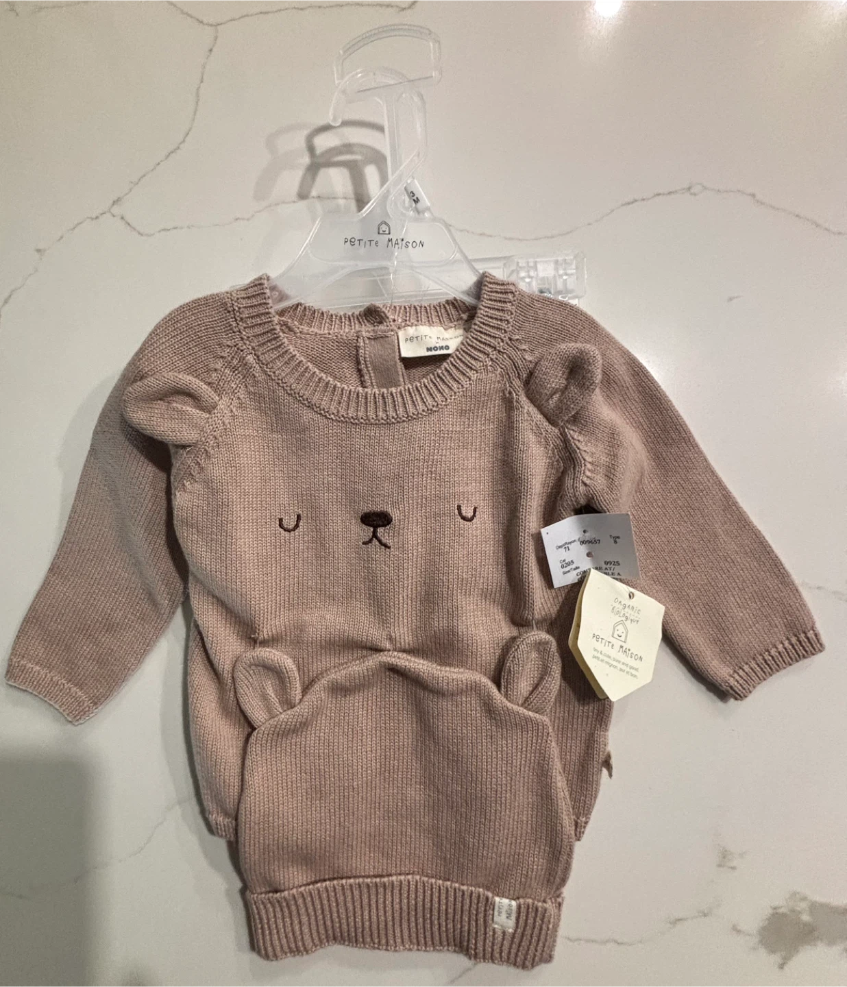 NEW Petite Maison Organic Cotton Size 3 months Baby Set