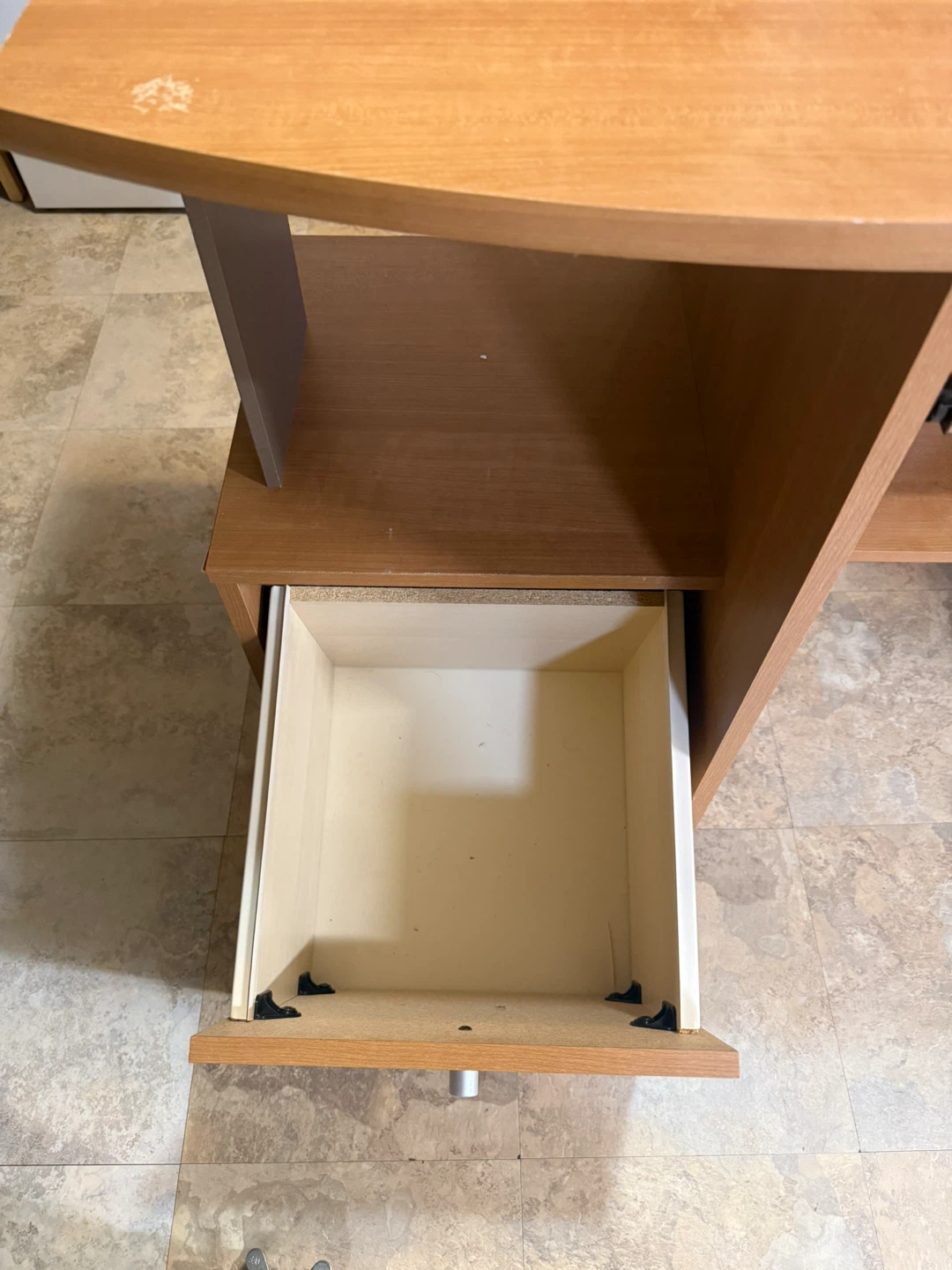 Wooden Computer Desk with Shelving - photo 2