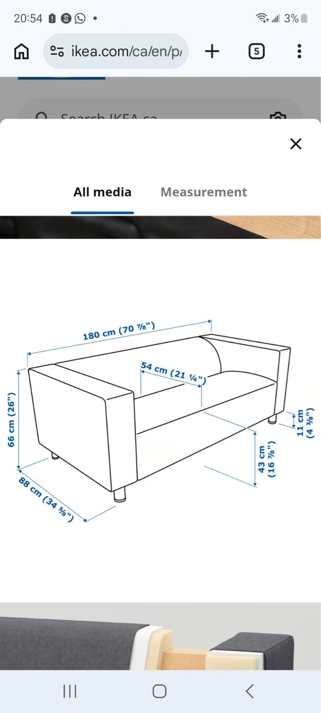 IKEA KLIPPAN Loveseat, Vissle Gray - photo 2