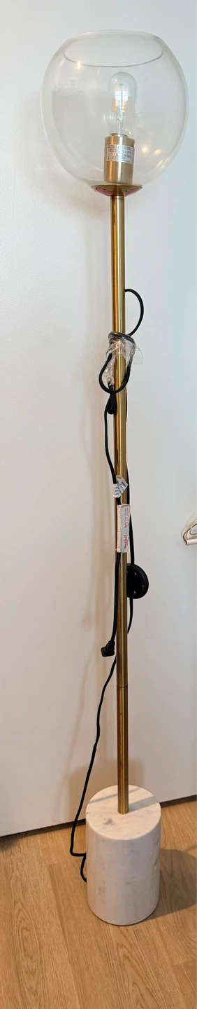 Modern Globe Floor Lamp with Marble Base - photo 3