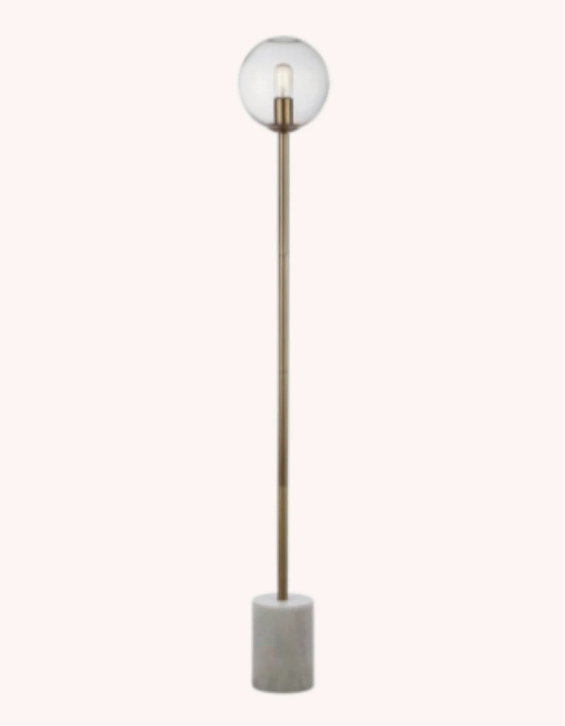 Modern Globe Floor Lamp with Marble Base - photo 2