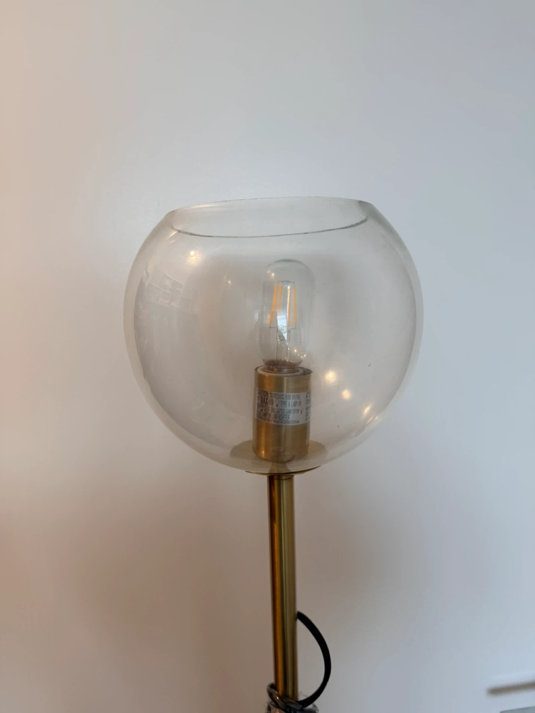 Modern Globe Floor Lamp with Marble Base - photo 4