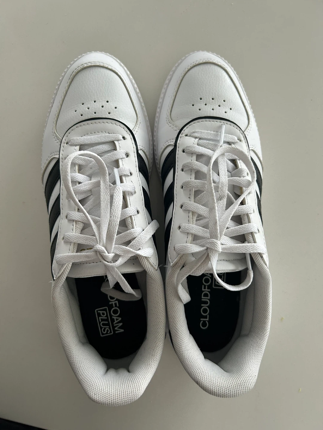 Adidas Cloudfoam Plus Sneakers White Black Size 6 UK