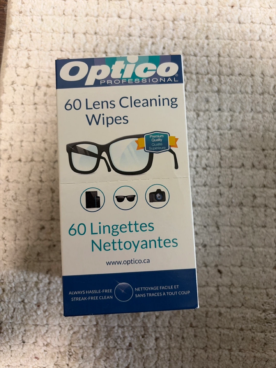 Optico Professional 60 Lens Cleaning Wipes