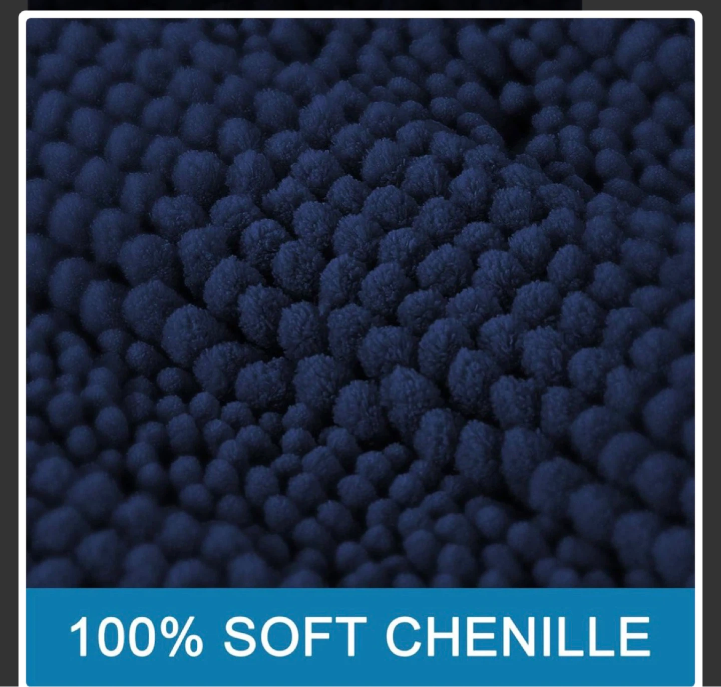 Navy Blue Chenille Bath Rug Set (20"x32" & 17"x24") - photo 3