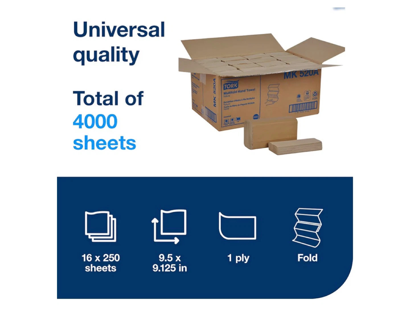 Tork MK 520A Multifold Hand Towels - 4000 Sheets - photo 2