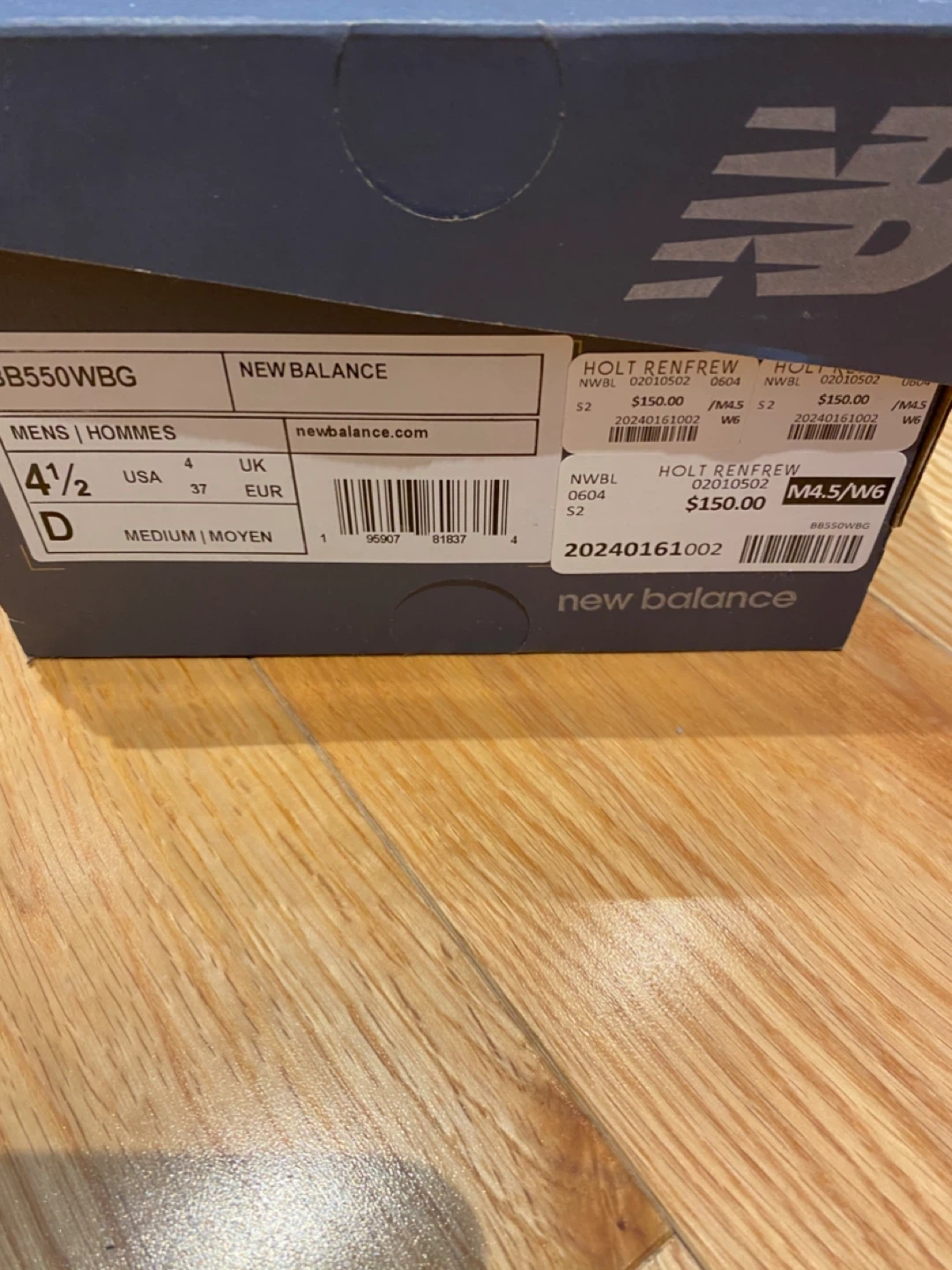 New Balance 550 White Burgundy Size 5.5 women - photo 4