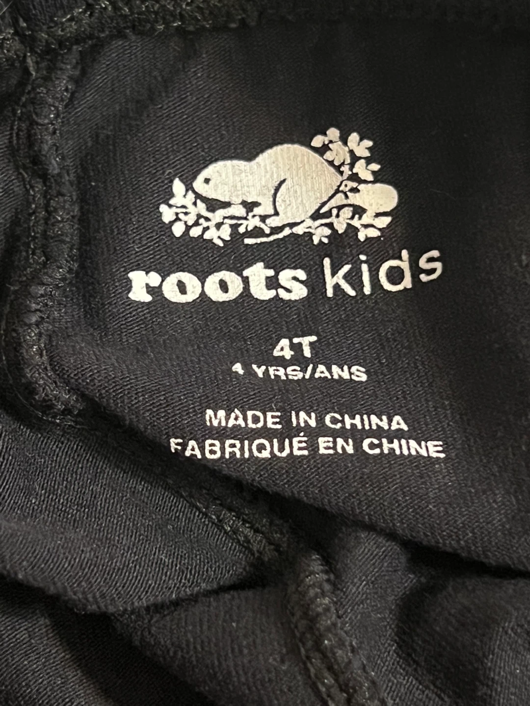 Roots Kids Black Bike Shorts – Size 4T - photo 4
