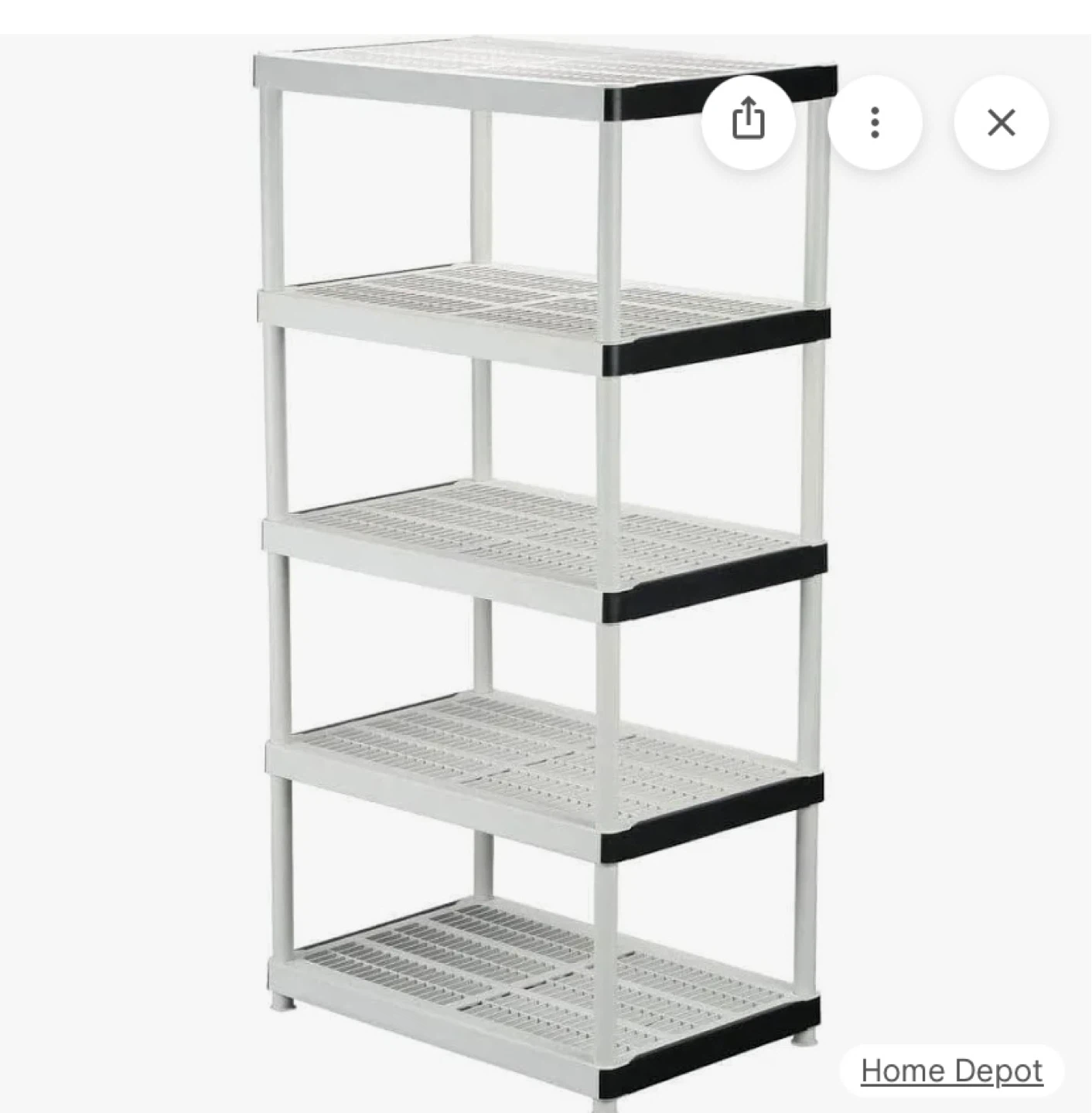 Sturdy 5-Tier Storage Resin Shelf 36”x24” - photo 2