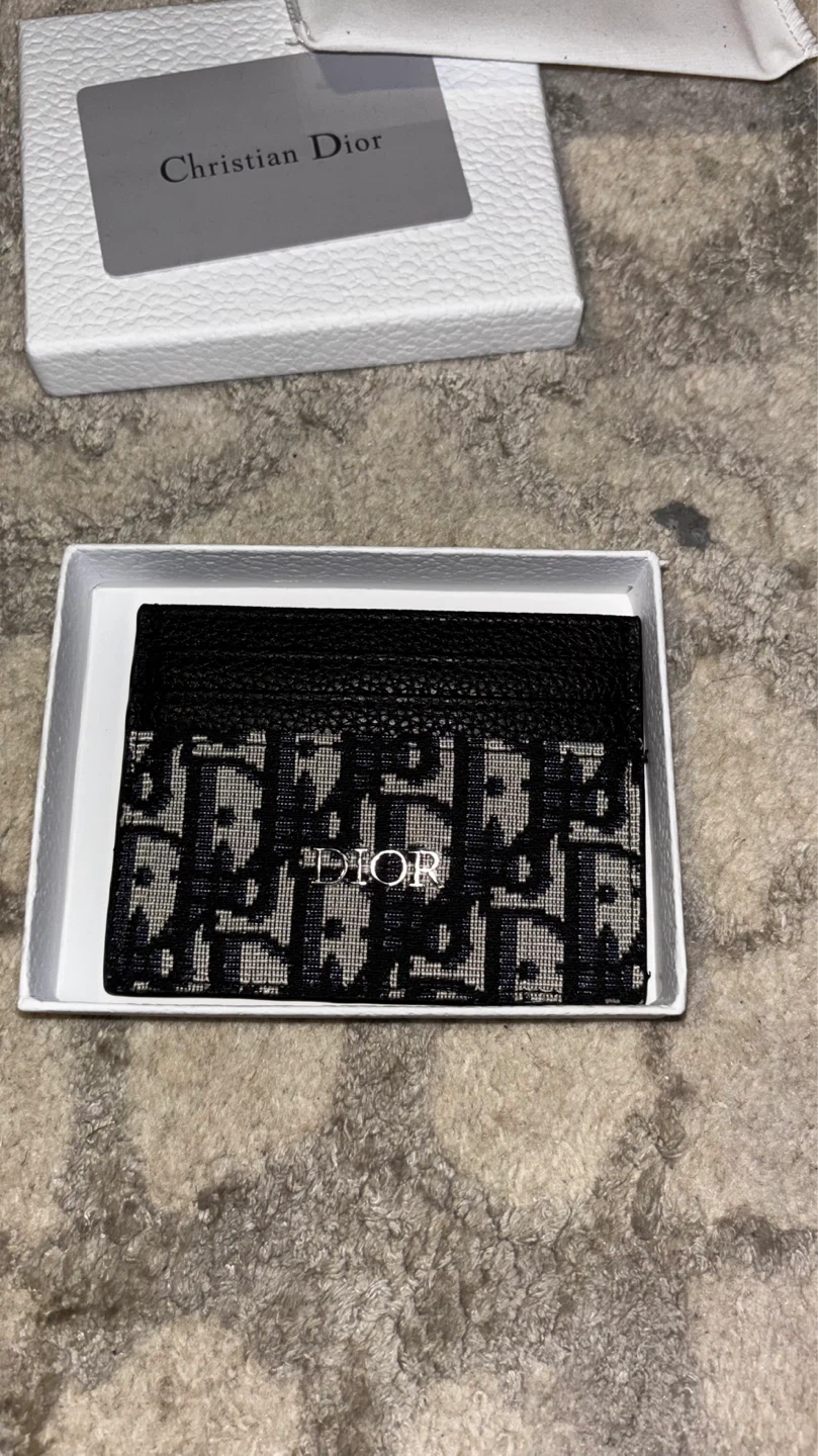 Black and grey Dior Card Holder - photo 4