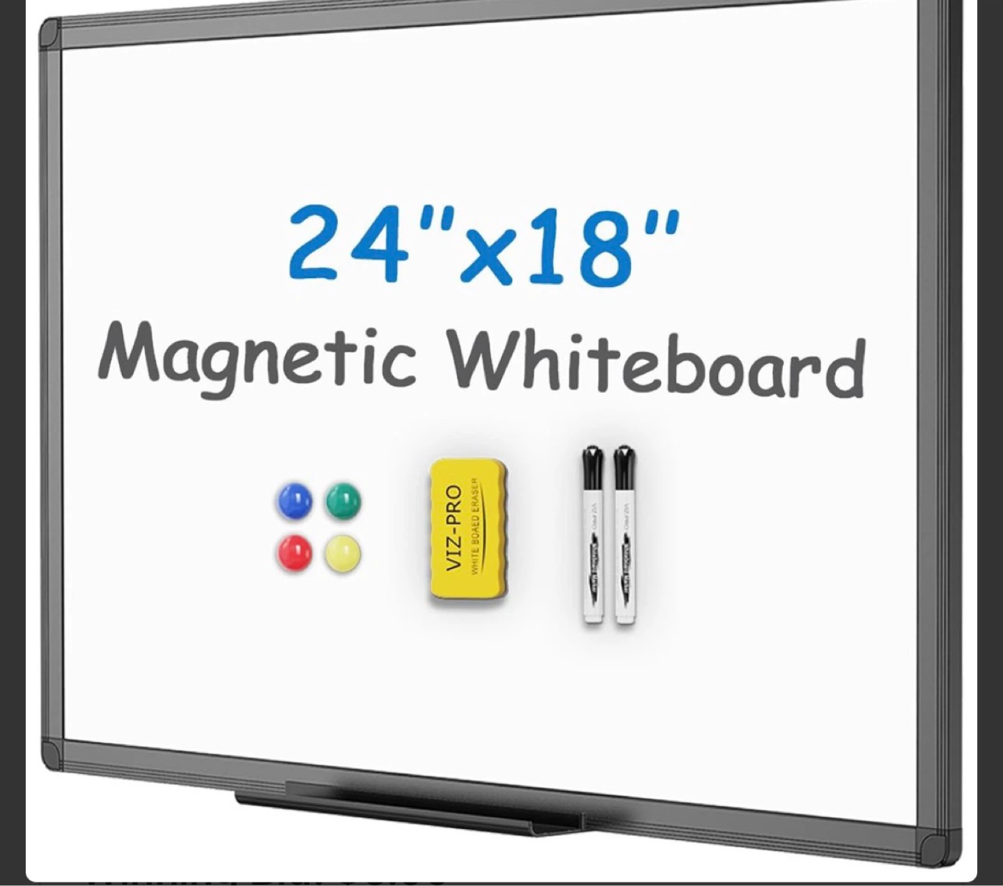 24"x18" Magnetic Whiteboard with Accessories