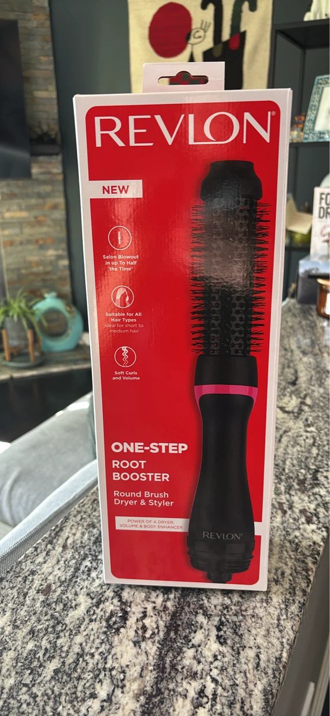 New! Revlon One-Step Root Booster Round Brush Hair Dryer