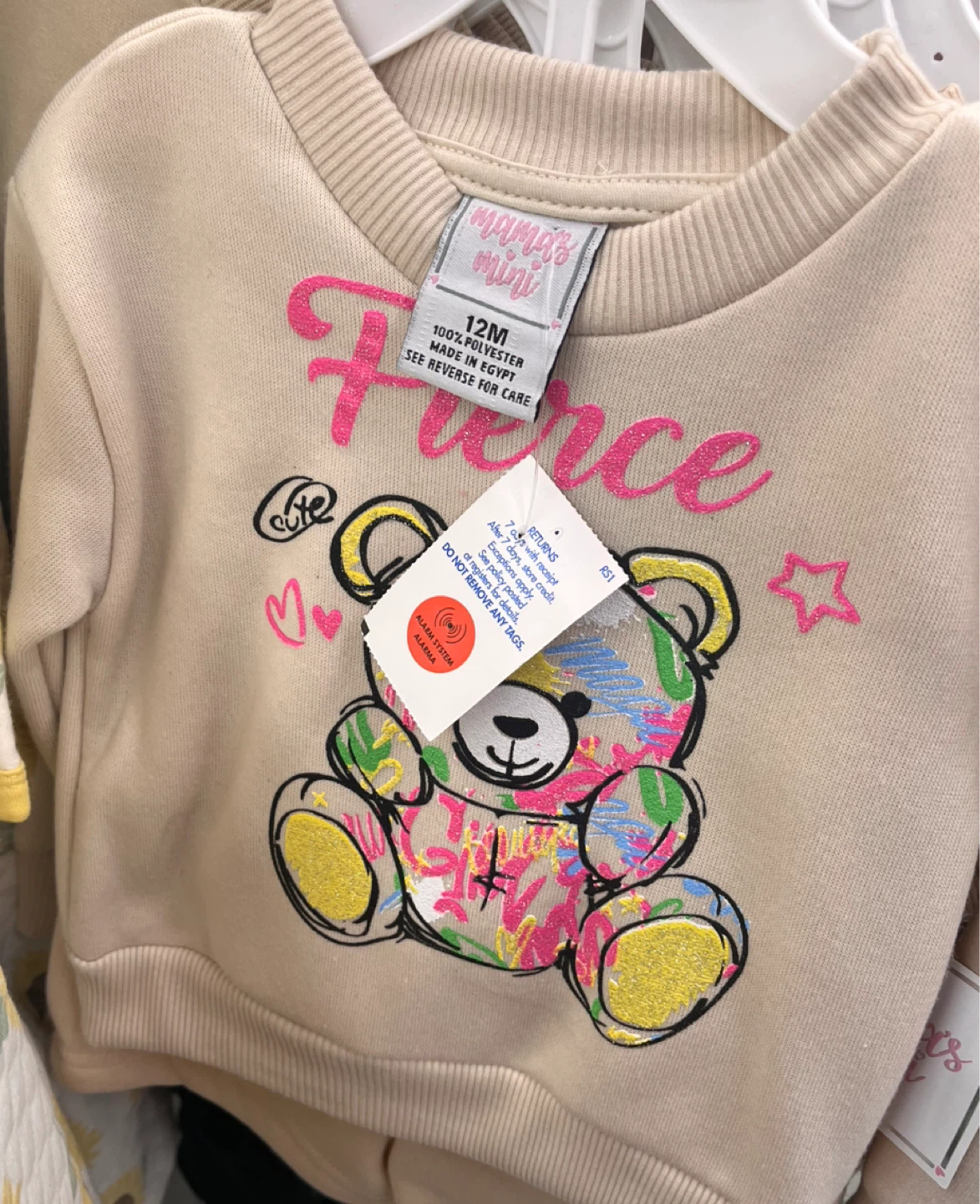 Mama's Mini Toddler "Fierce" Bear Sweatshirt and Shorts Set