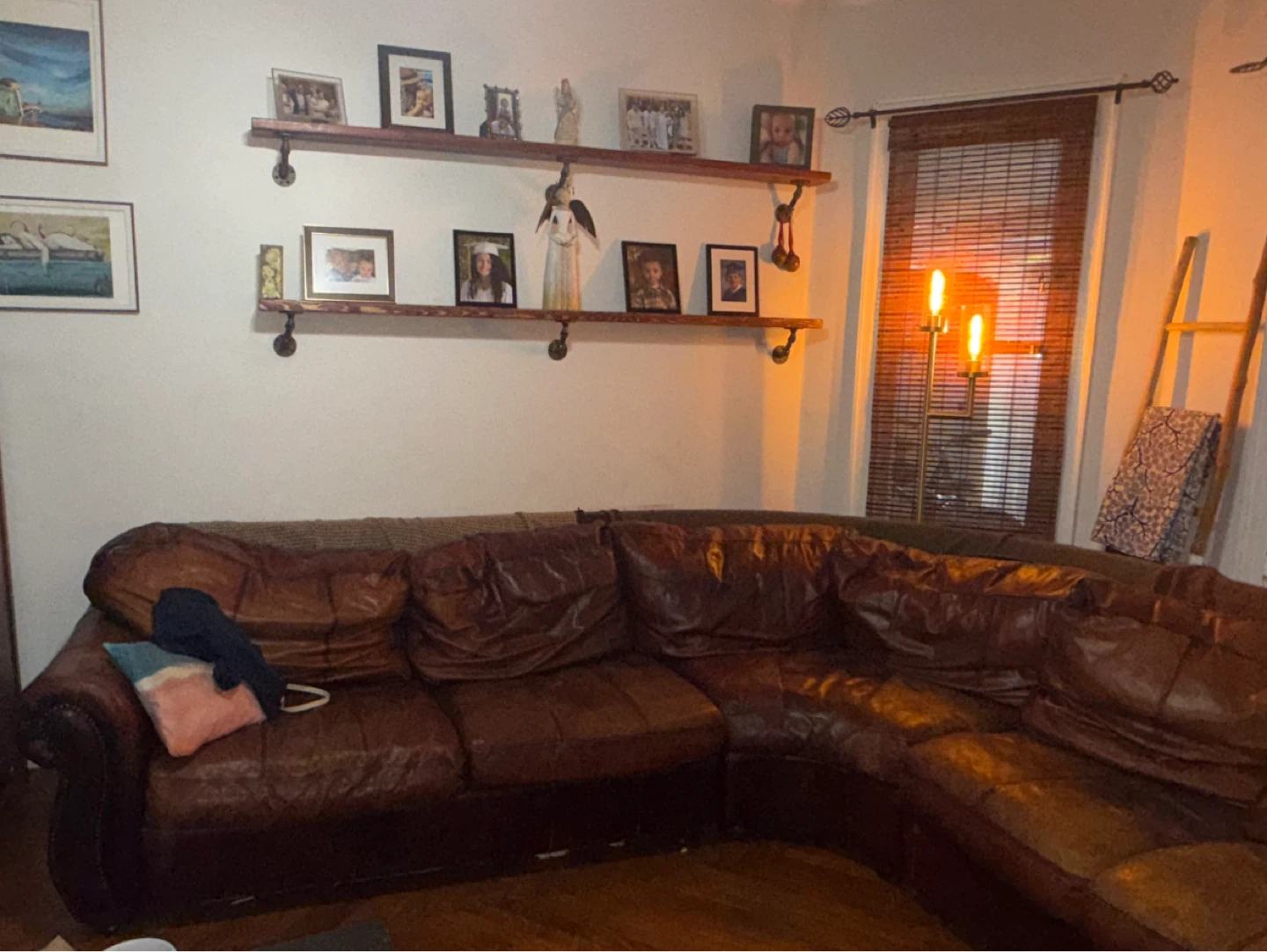 Brown Leather Sectional Sofa