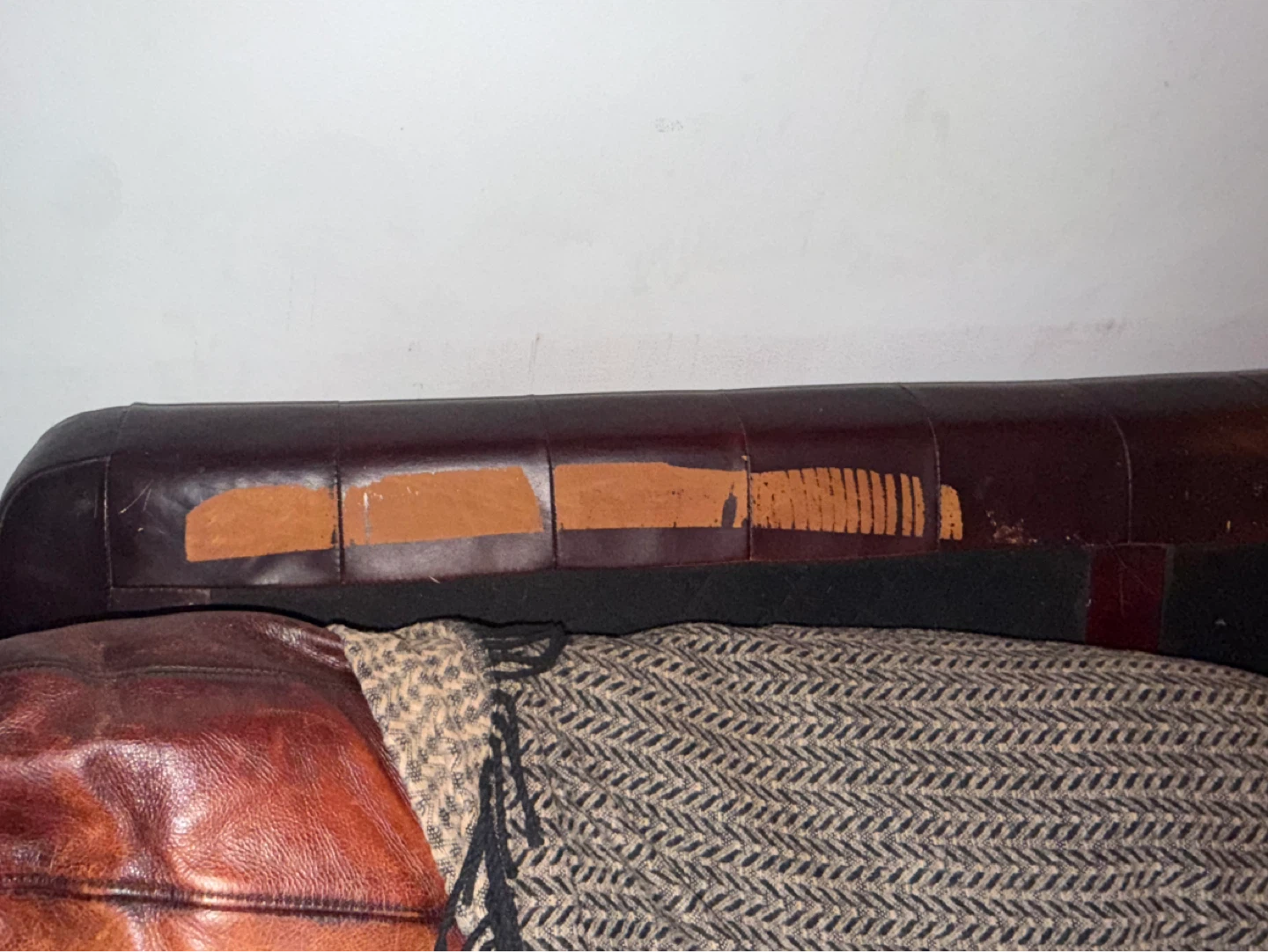 Brown Leather Sectional Sofa - photo 5