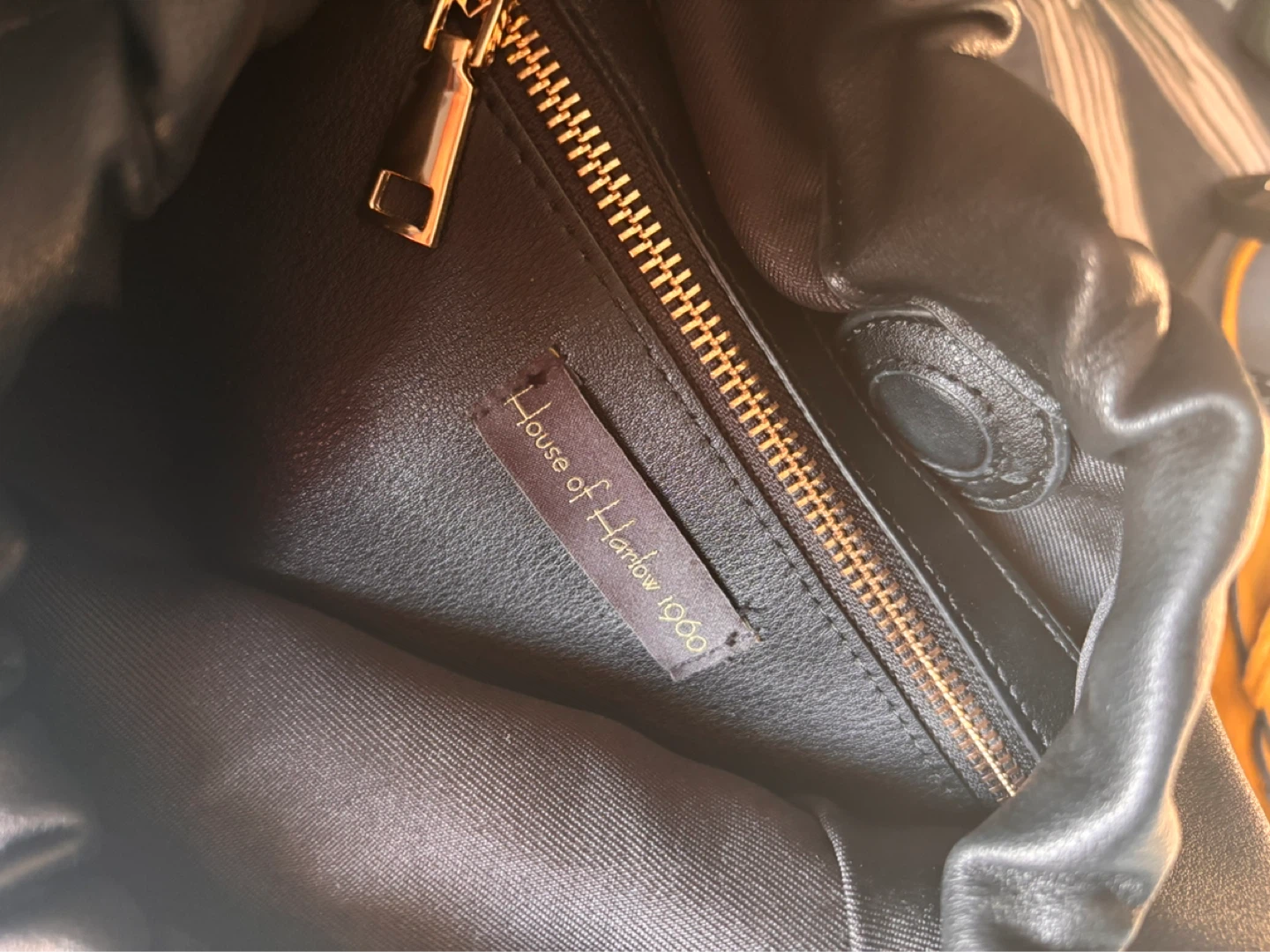 House of Harlow 1960 Black Leather Clutch Handbag - photo 3