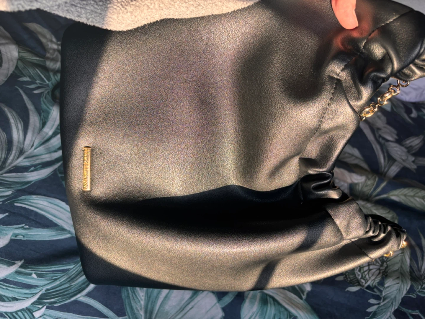 House of Harlow 1960 Black Leather Clutch Handbag - photo 2