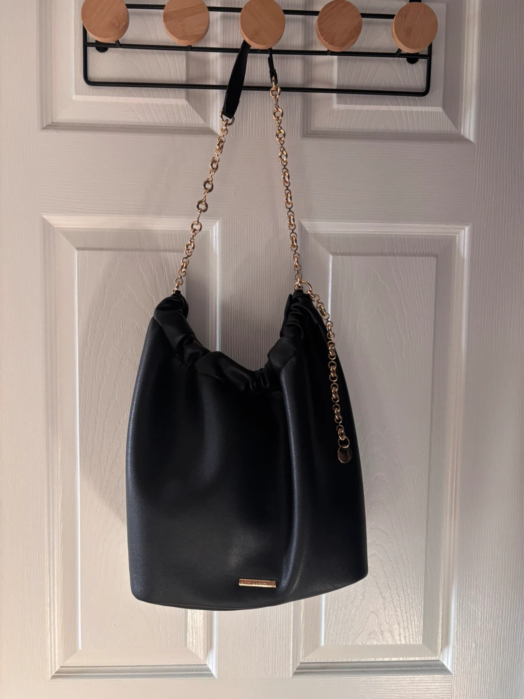 House of Harlow 1960 Black Leather Clutch Handbag